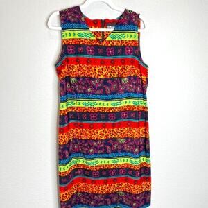 Sag Harbor Size 12P Boho Chic Striped Midi Dress